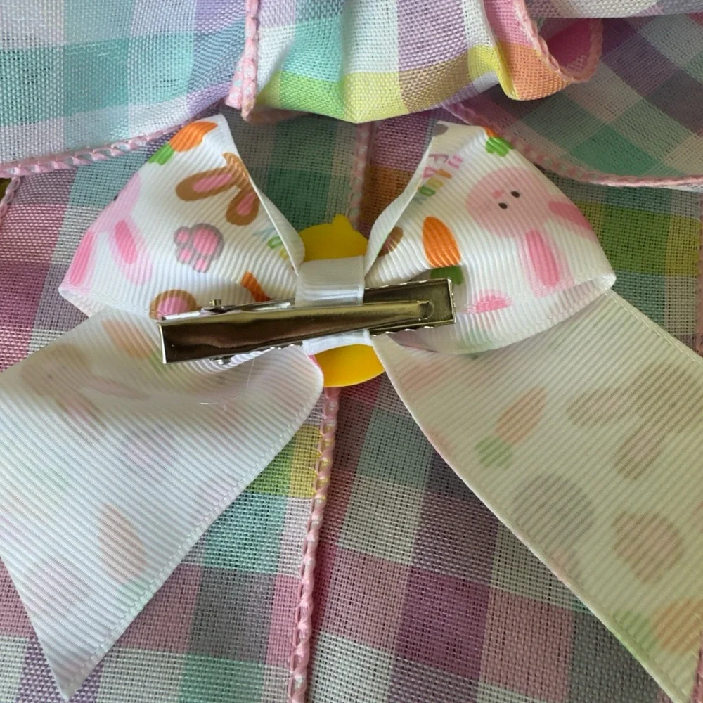 Bunny Hair Bow Pastel Spring Kids Clip 3/$15✨